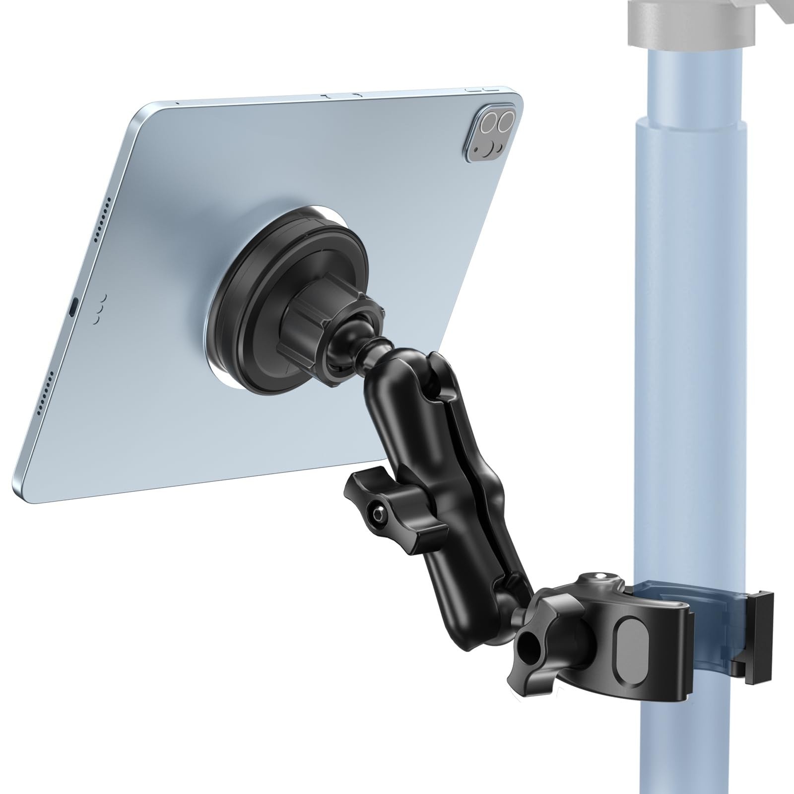 Magnetic Tablet Holder for Mic Stand, 360° Adjustable Microphone Music Stand