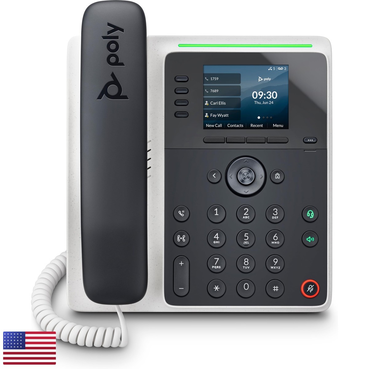 Plantronics Poly Edge E220 IP Desk Phone - 4-Line Keys up to 16 Lines, Bluetooth