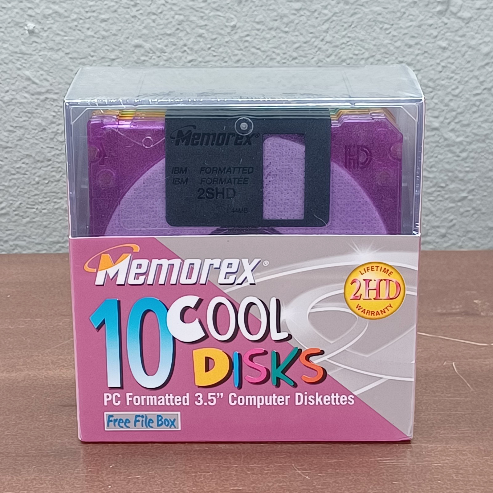 Memorex 10 Cool Disks PC Formatted 3.5" Computer Diskettes 2HD Factory Sealed