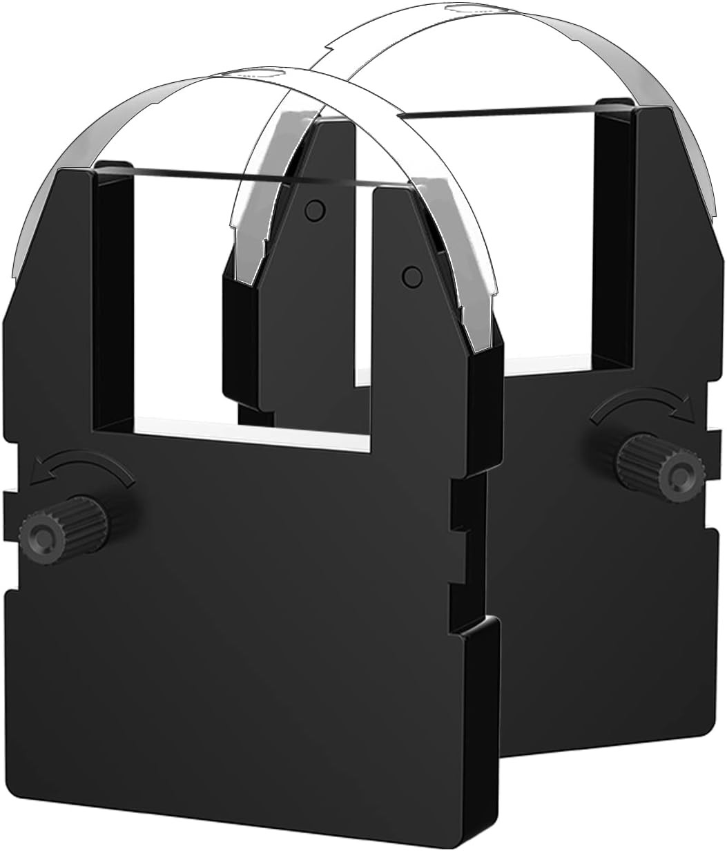 2 Pack Ribbon Cartridge Pyramid 3500 3700 4000 Time Clocks Black Ink 4000R Compa
