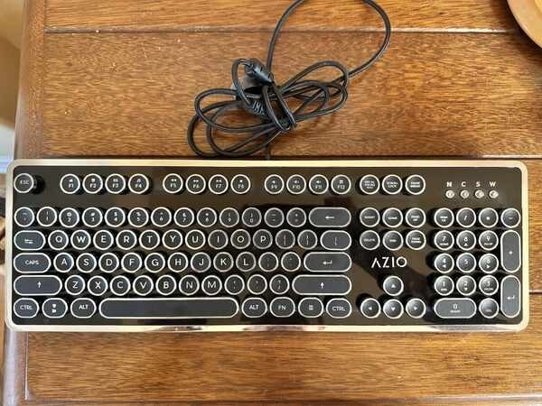 Azio MK Retro Typewriter Mechanical Keyboard Blue Switches