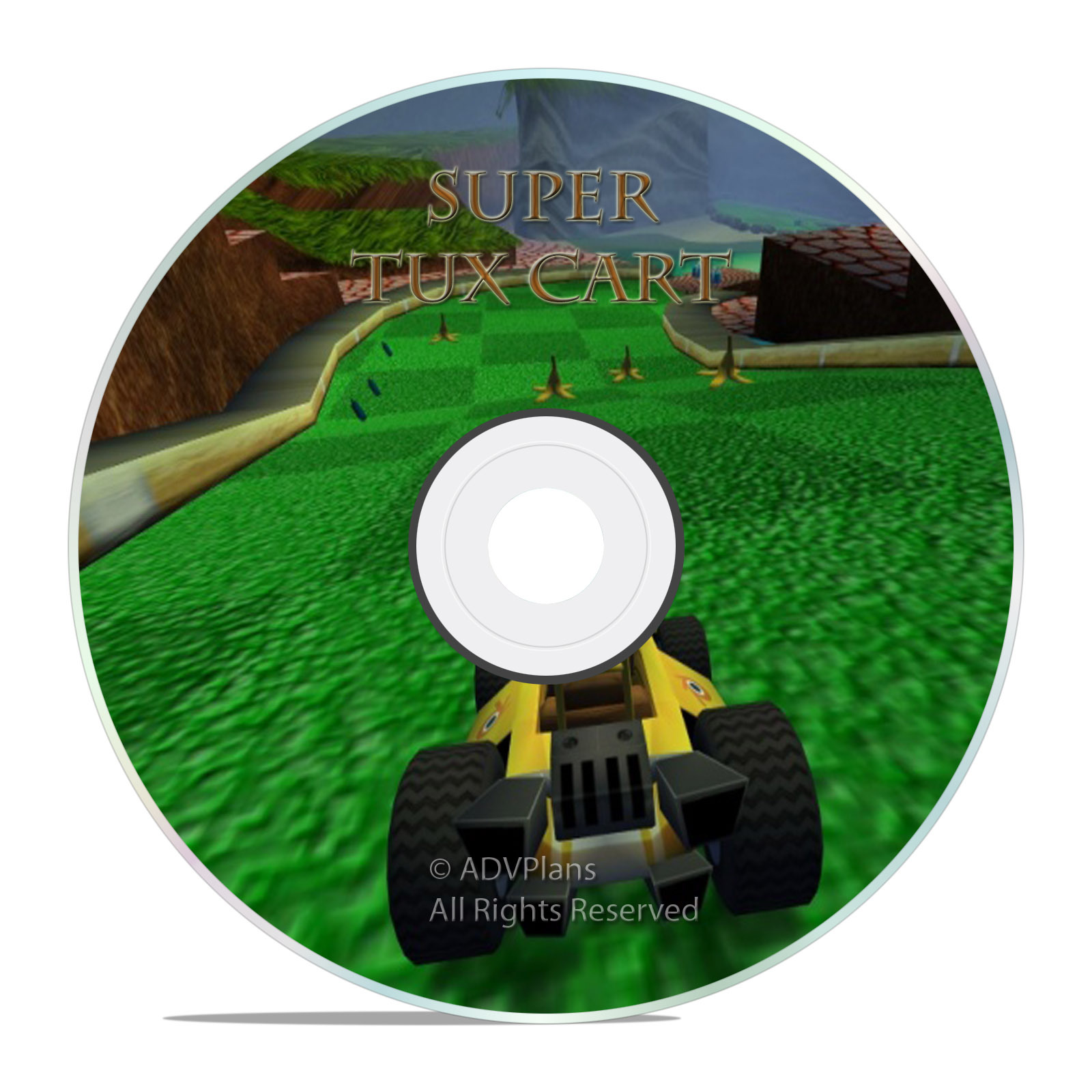 PC SUPER TUX CART RACING GAME, JUMP AND DO TRICKS, race your friends game