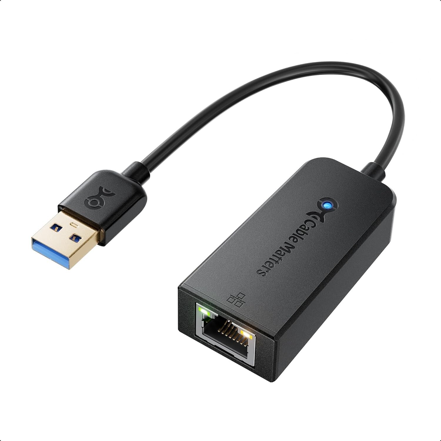 NEW Cable Matters USB 2.0 TO RJ45  Fast Ethernet Adapter Supports 202023-BLK