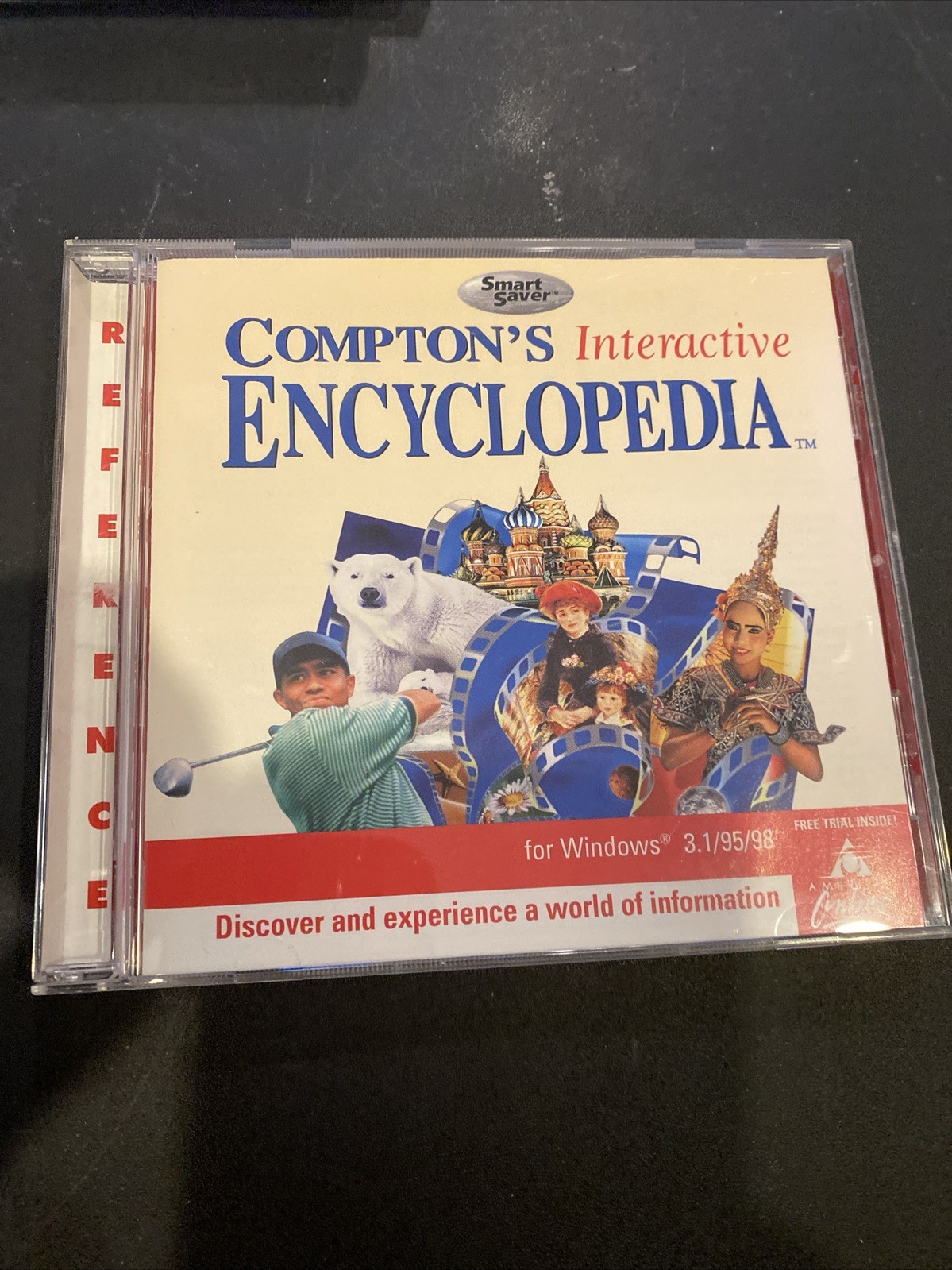 Smart Saver Comptons Interactive Encyclopedia CD-ROM - American Online Vintage