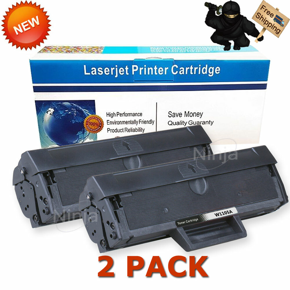 2Pk Black Toner W1105A For HP 105A LaserJet 107a 107r 107w 135a 135w 137fnw MFP