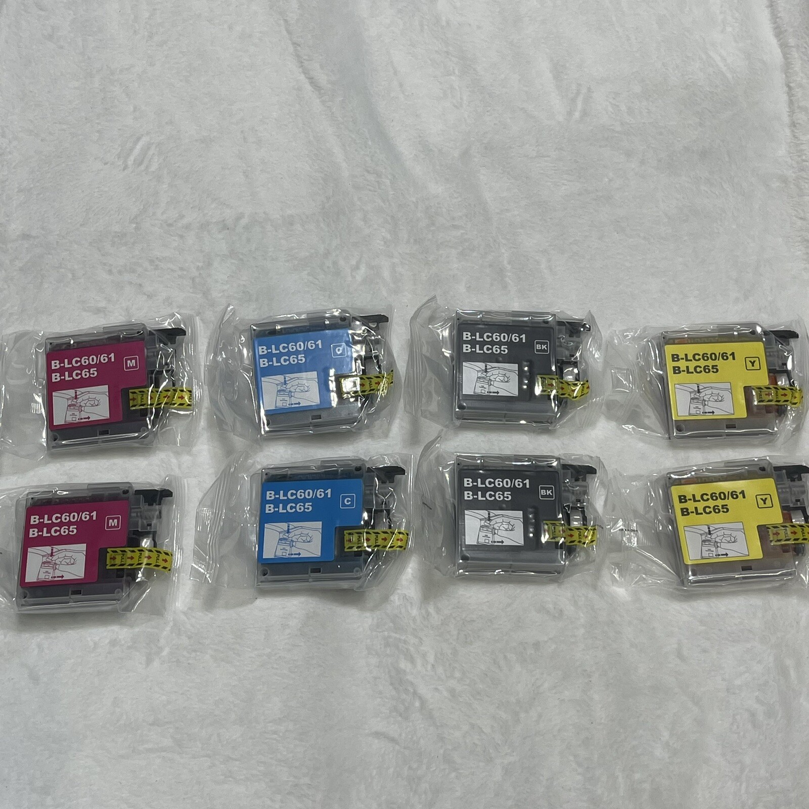 8 PACK SEALED Compatible Tri-Color LC60/61  B-LC65 Ink Cartridges for Brother, 