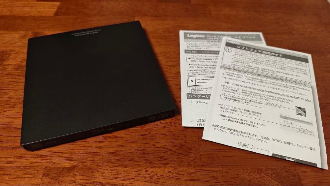 Logitec Portable Blu-ray Drive LBD-PVA6U3VBK Slim Used [Age 13+]