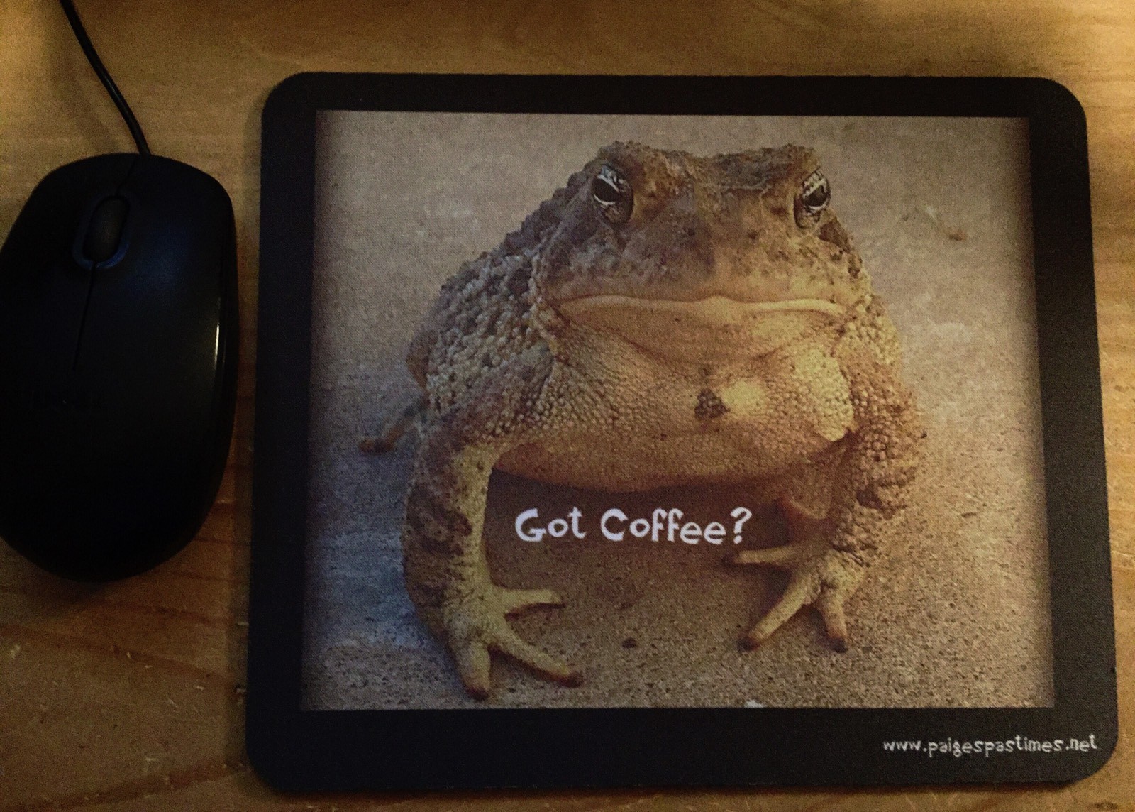 Got Coffee? Mouse Pad Frog Toad Computer Novelty Funny Custom Desktop Graphics