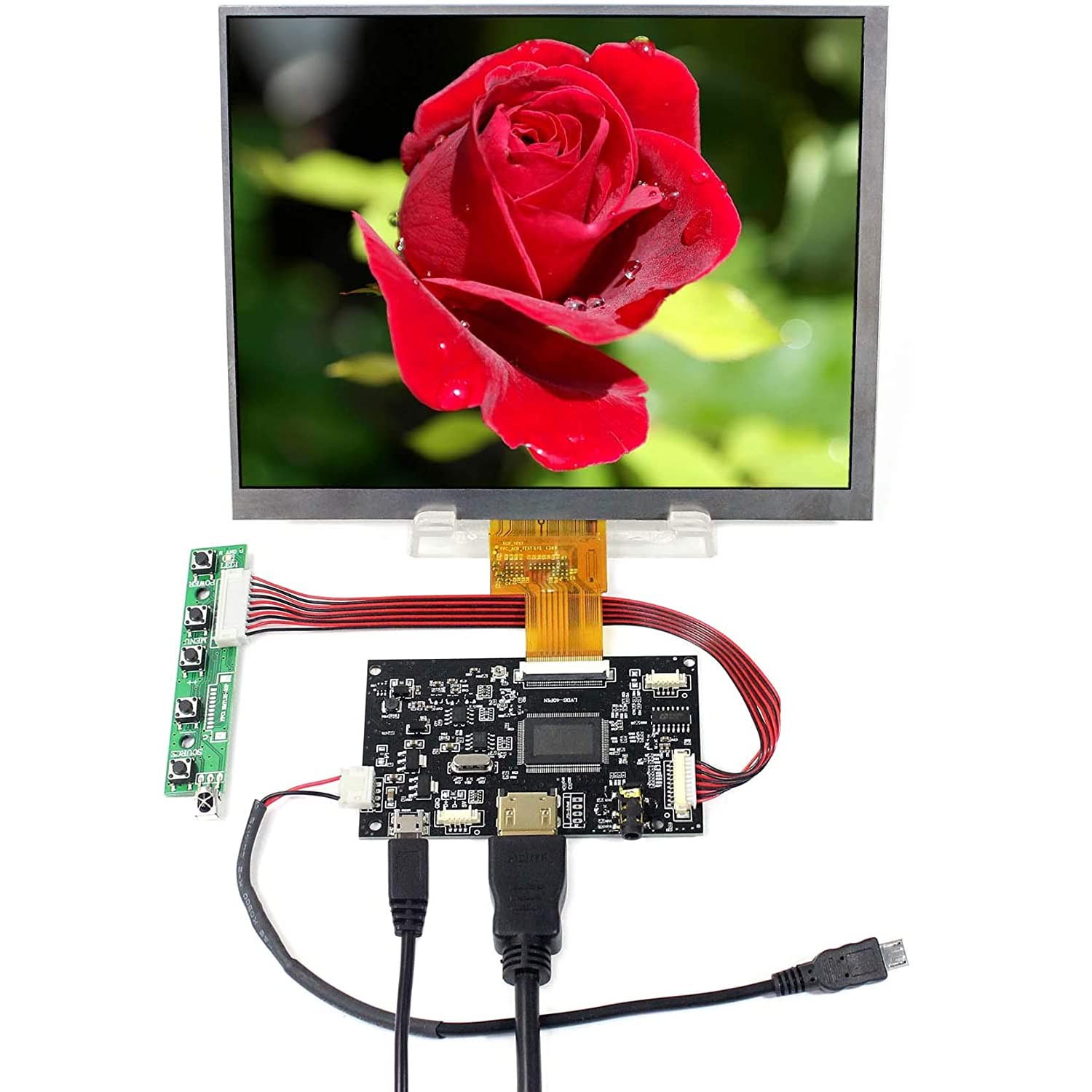 VSDISPLAY 8" 1024X768 IPS LCD HJ080IA-01E Controller Board