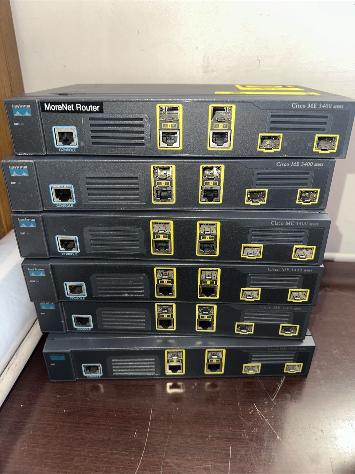 Lot Of 6 Cisco ME-3400G-2CS-A  Multi-Layer Ethernet Access Switch