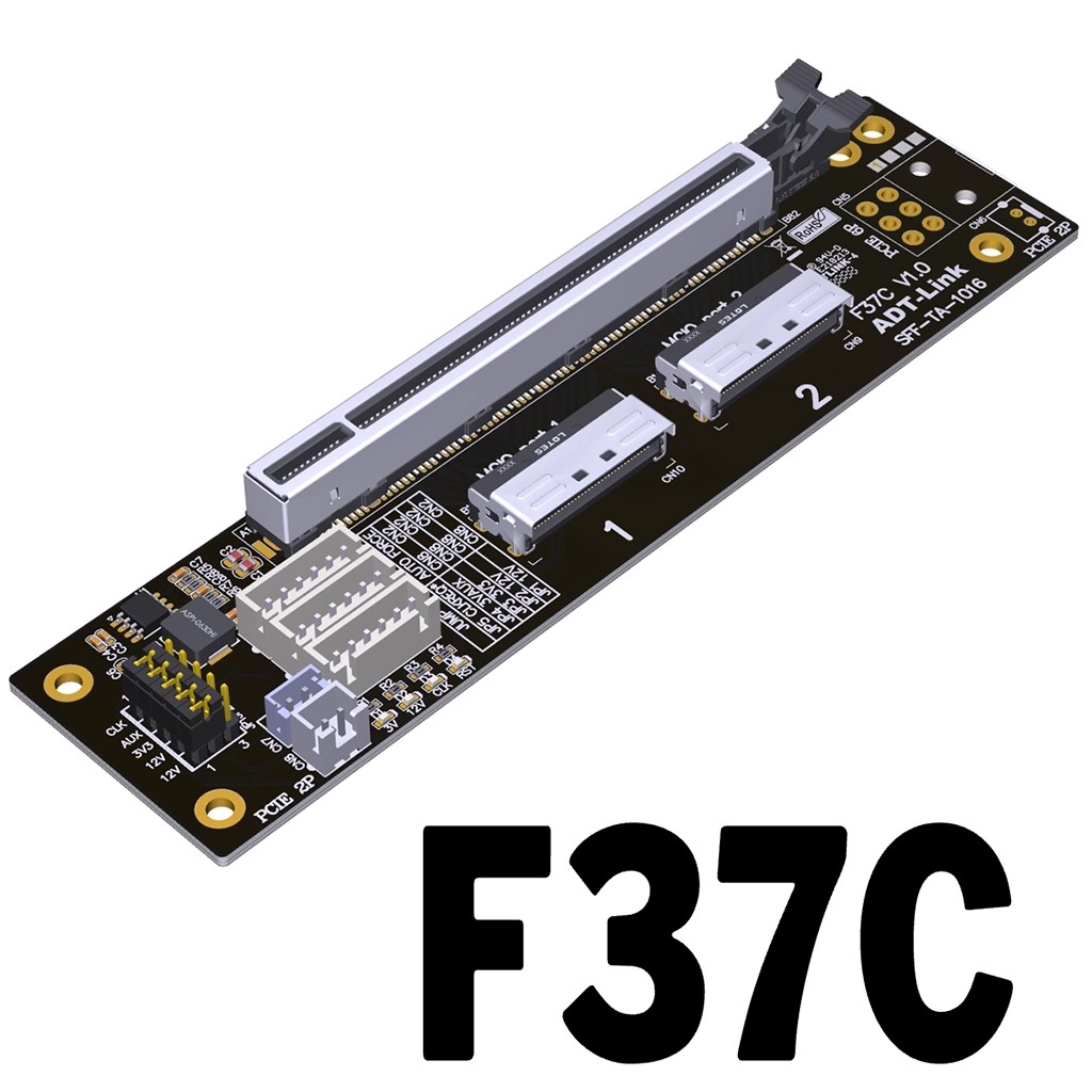 ADT Link PCIe 4.0x16 MCIO graphics card split extension cable For SFF-TA-1016