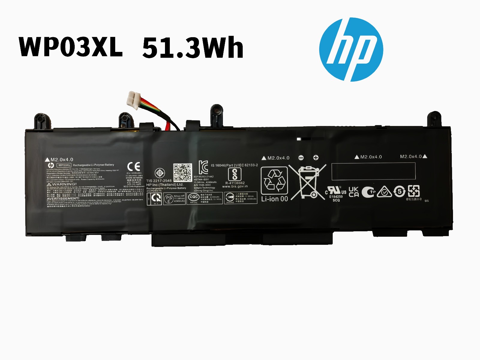 Genuine 51.3WH WP03XL Battery For HP EliteBook 830 835 840 845 G9 G10 M73466-005