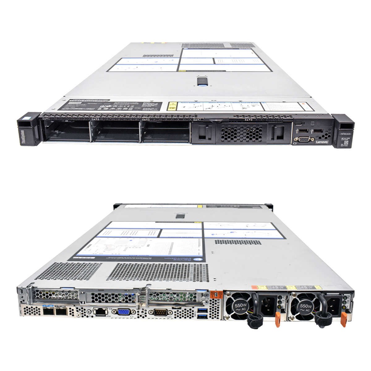 Lenovo ThinkSystem HR630X Server No CPU 0x PC4 RAM 10x SFF 2.5" 2x HS 205W Max