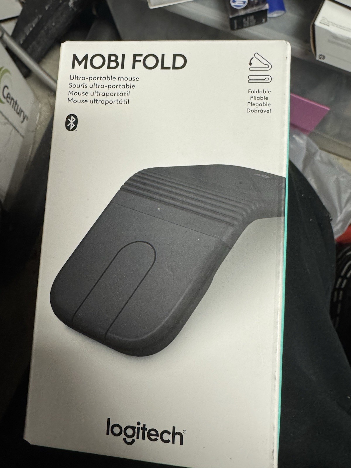 Logitech Mobi Fold  Wireless Bluetooth Mouse Graphite Portable 910-007601