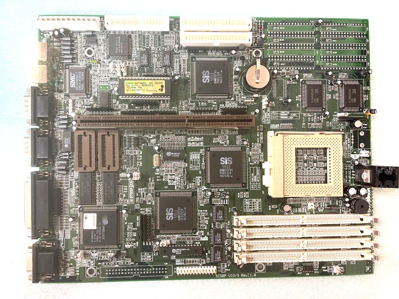 VINTAGE ECS SC58P VIO/S SIS 5511 PENTIUM SOCKET 7 LPX MOTHERBOARD VGA MBMX65