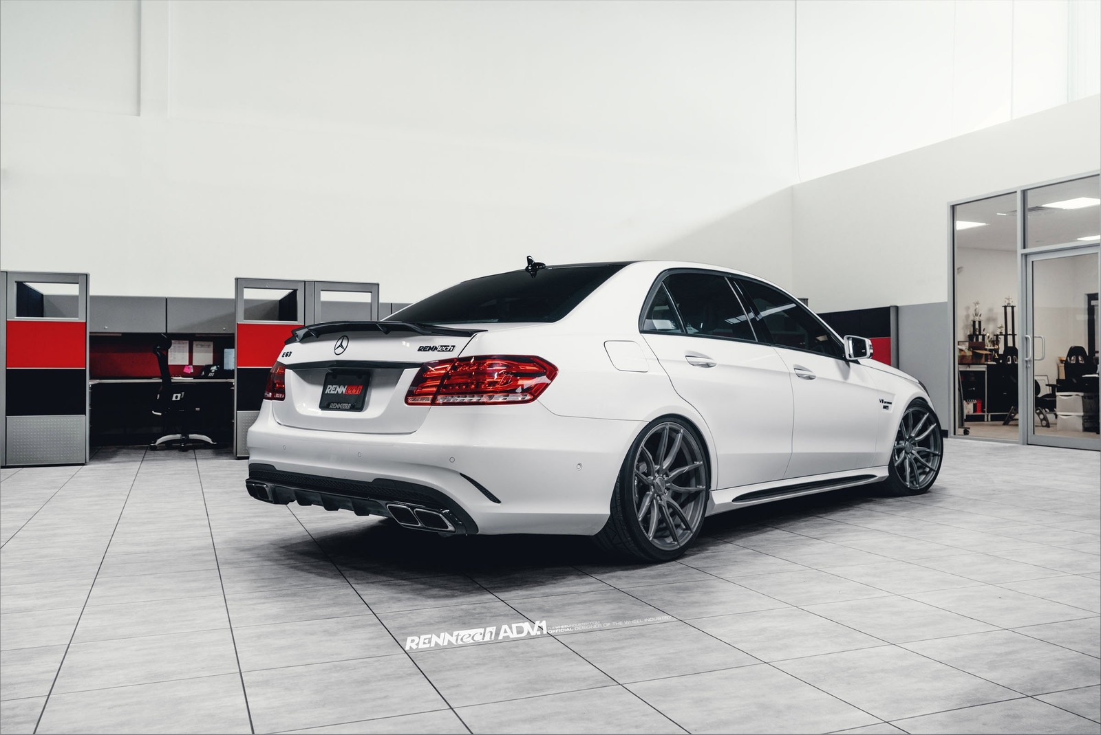 Cars adv 1 wheels mercedes e63 renntech Desk Mat Stitched