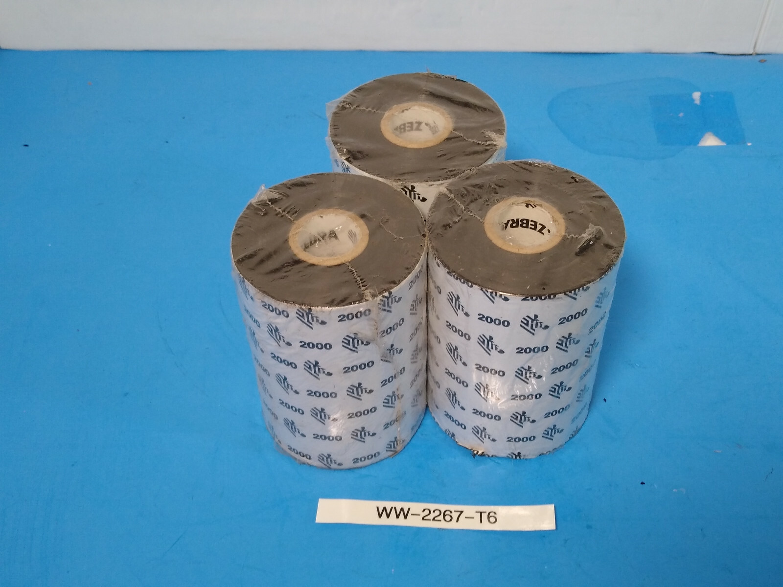 NEW Zebra 4.33" x 1476' 02000BK11045 Performance Black Wax Ribbon LOT OF 3