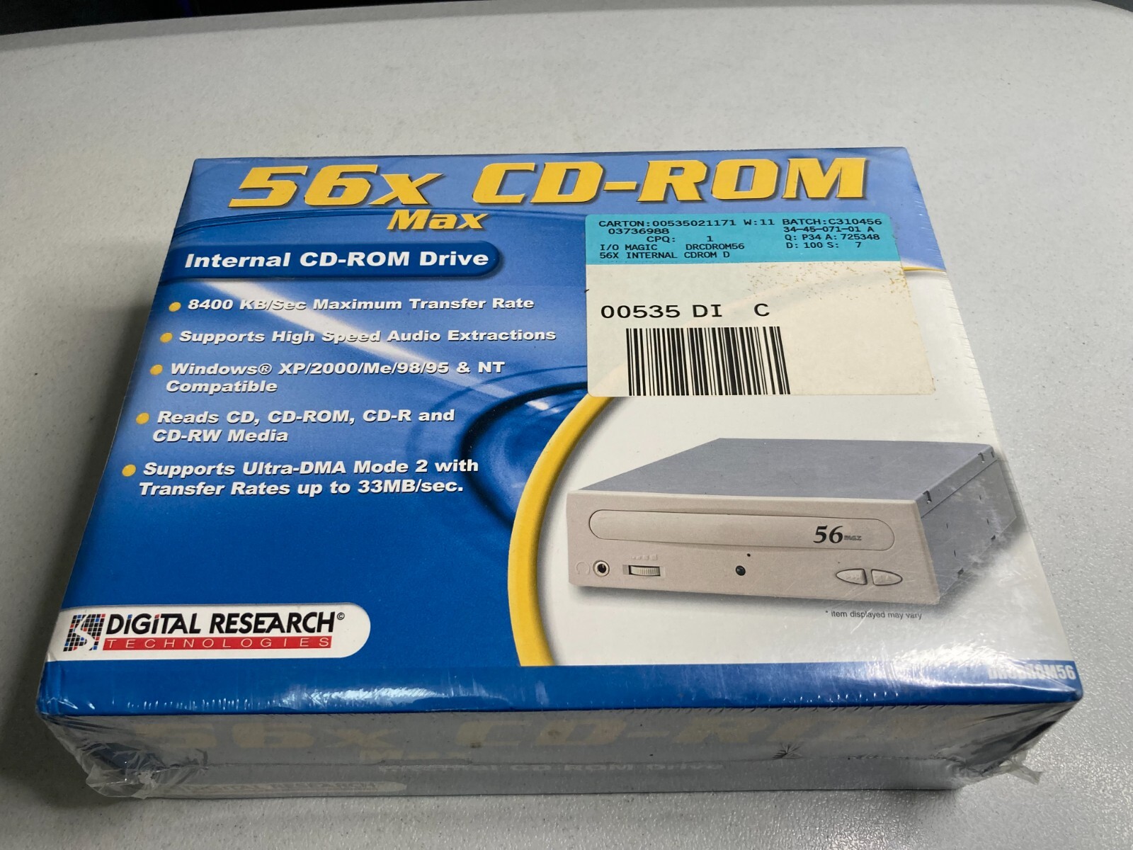 Digital Research Technologies 56x Max Internal CD ROM Drive CD CD ROM CD R CD RW