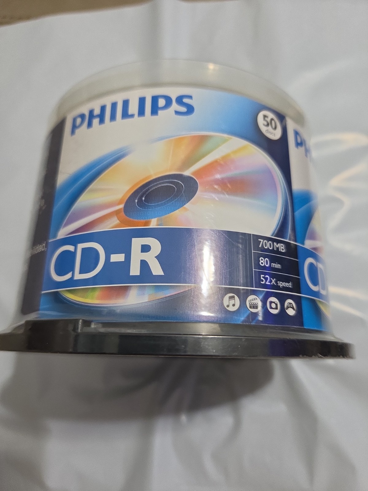 Philips CD-R Recordable 700MB 52x 80min 50 Disc Spindle F30726