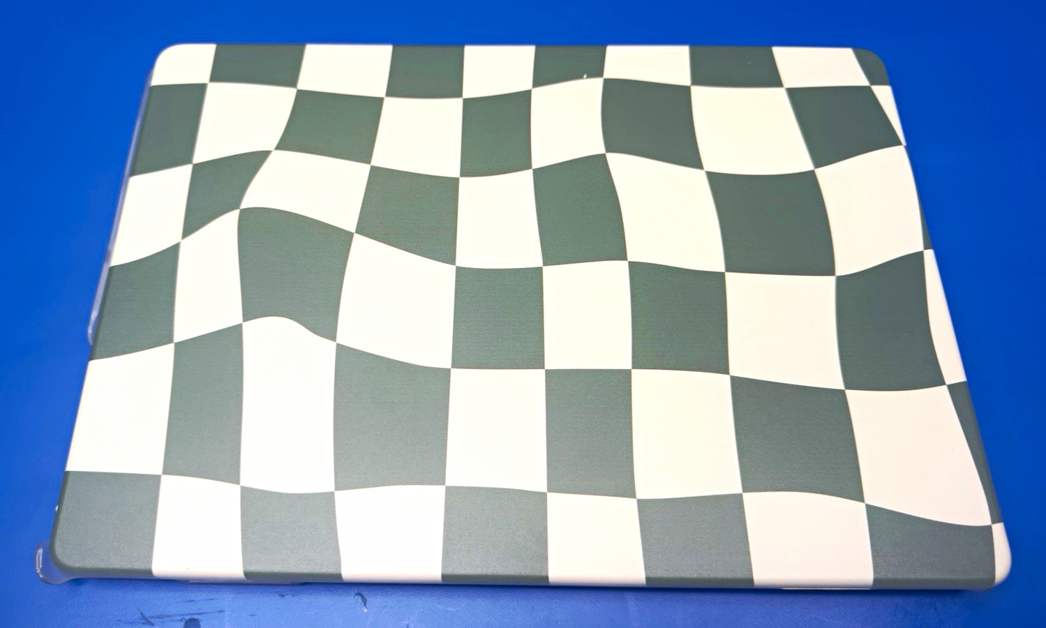 Green/White Checked Plastic Hard Shell Laptop Case + Keyboard Cover MacBook 13"