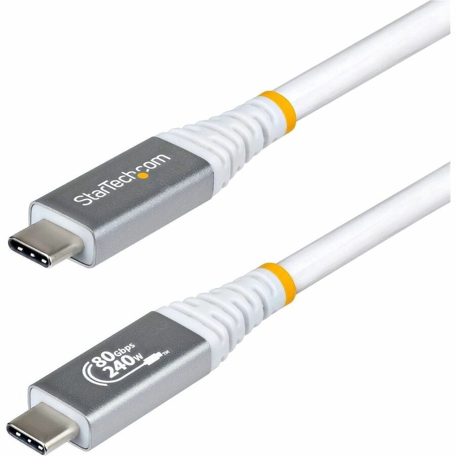 StarTech CC3FT80GUSB4CABLEW 3ft USB4 Cable 80Gbps 240W White