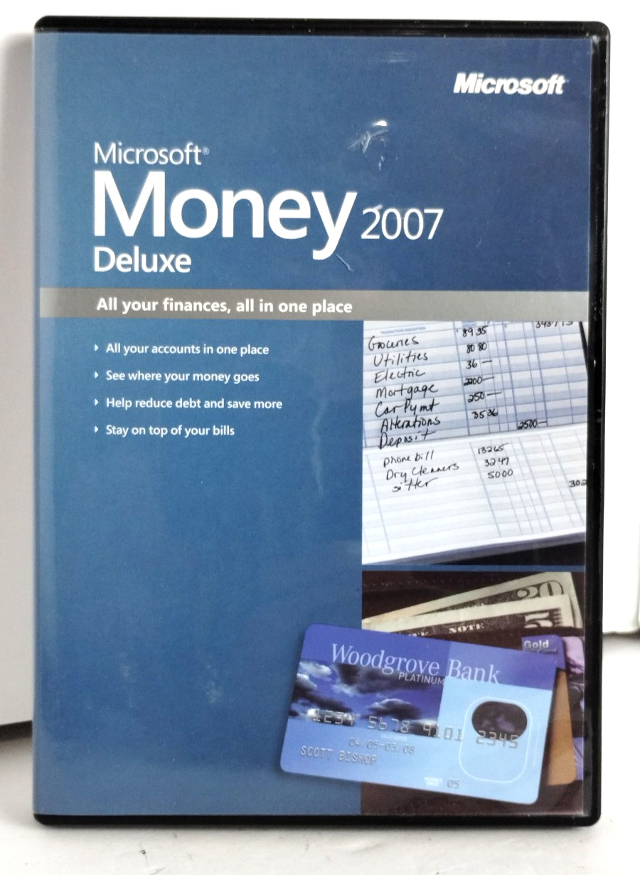 Microsoft Money Deluxe 2007 Personal Finance Software CD Deluxe Edition B1
