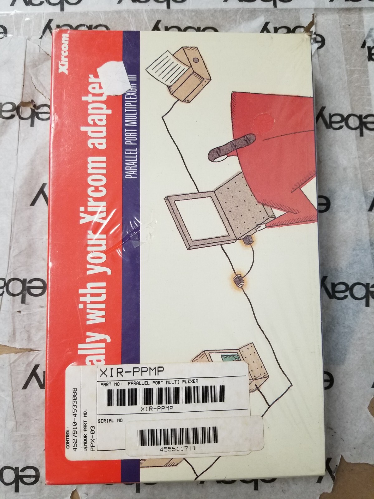 Xircom Parallel Port Multiplexor III Model PPX-03 Boxed with Manuals and Disk