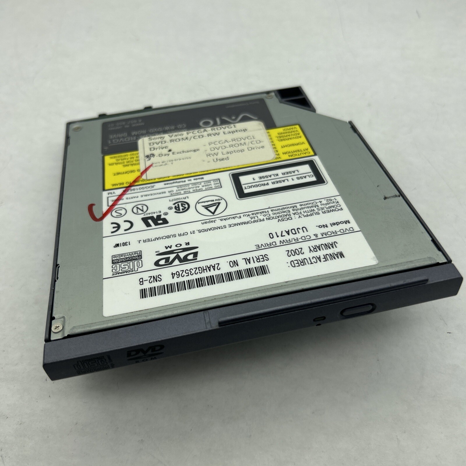 Sony VAIO # PCGA-RDVG1 # UJDA710 /CD-RW/DVD-ROM Drive Laptop Drive / Notebook CD