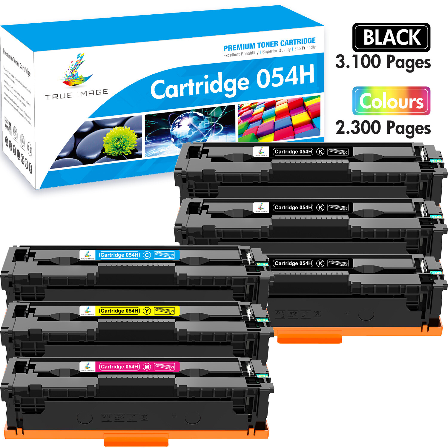 6 PK Toner Compatible for Canon 054 054H ImageCLASS MF641Cdw LBP623Cdw MF645Cx