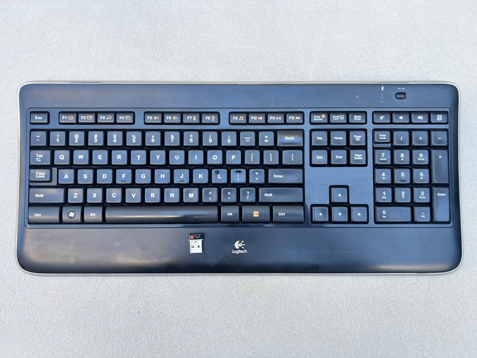 Logitech Wireless Illuminated Keyboard K800 w/ USB Receiver - 2 Keys Not Work