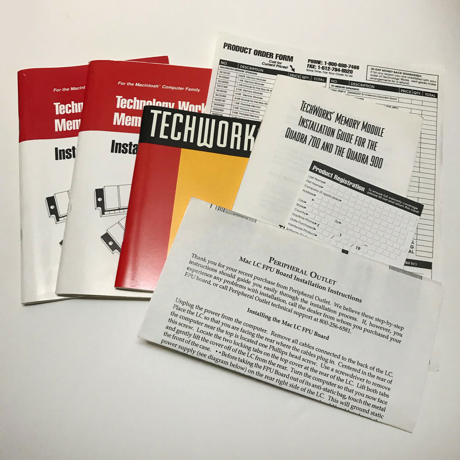 TechWorks collection. 7 pieces publications. Early Mac Computer Ephemera. 1991