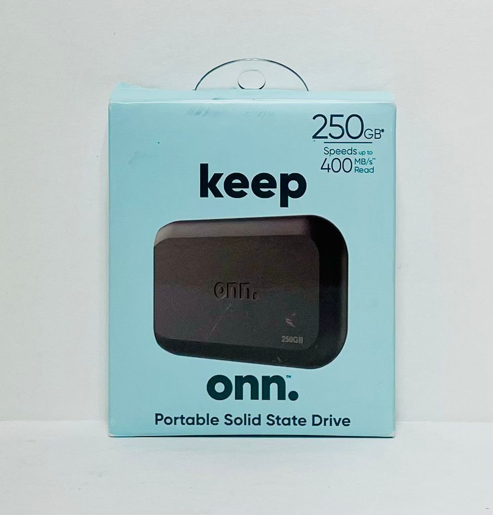 New Onn 250GB Compact SSD Portable Solid State Drive Trusted Seller Free S&H