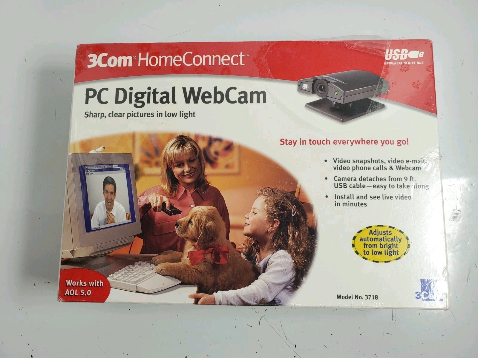 3Com HomeConnect PC Digital Camera Webcam NEW Sealed - Damaged Package