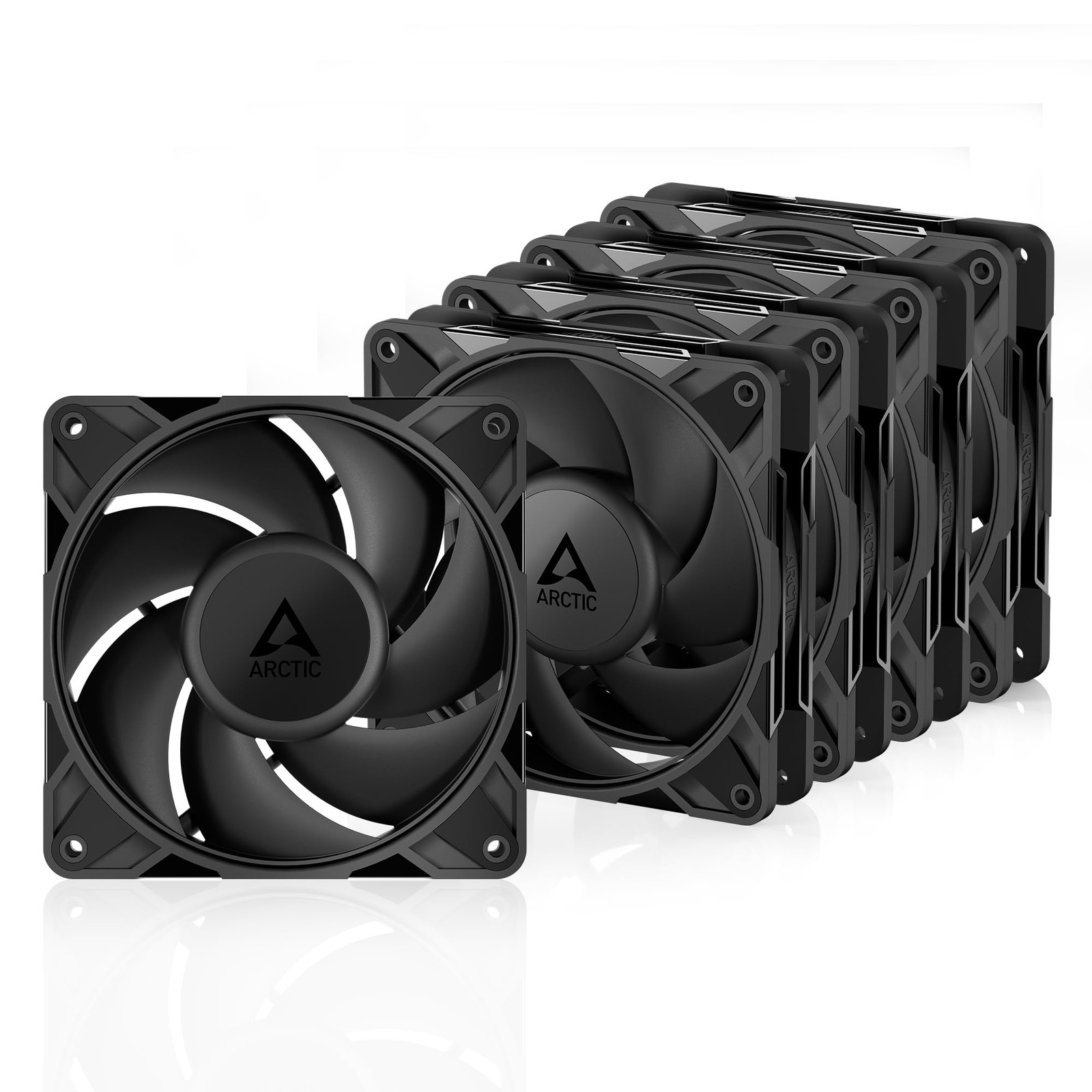 ARCTIC P12 Pro PST - 5 Pack - Powerful Premium Fan, 120 mm PWM Fan with black