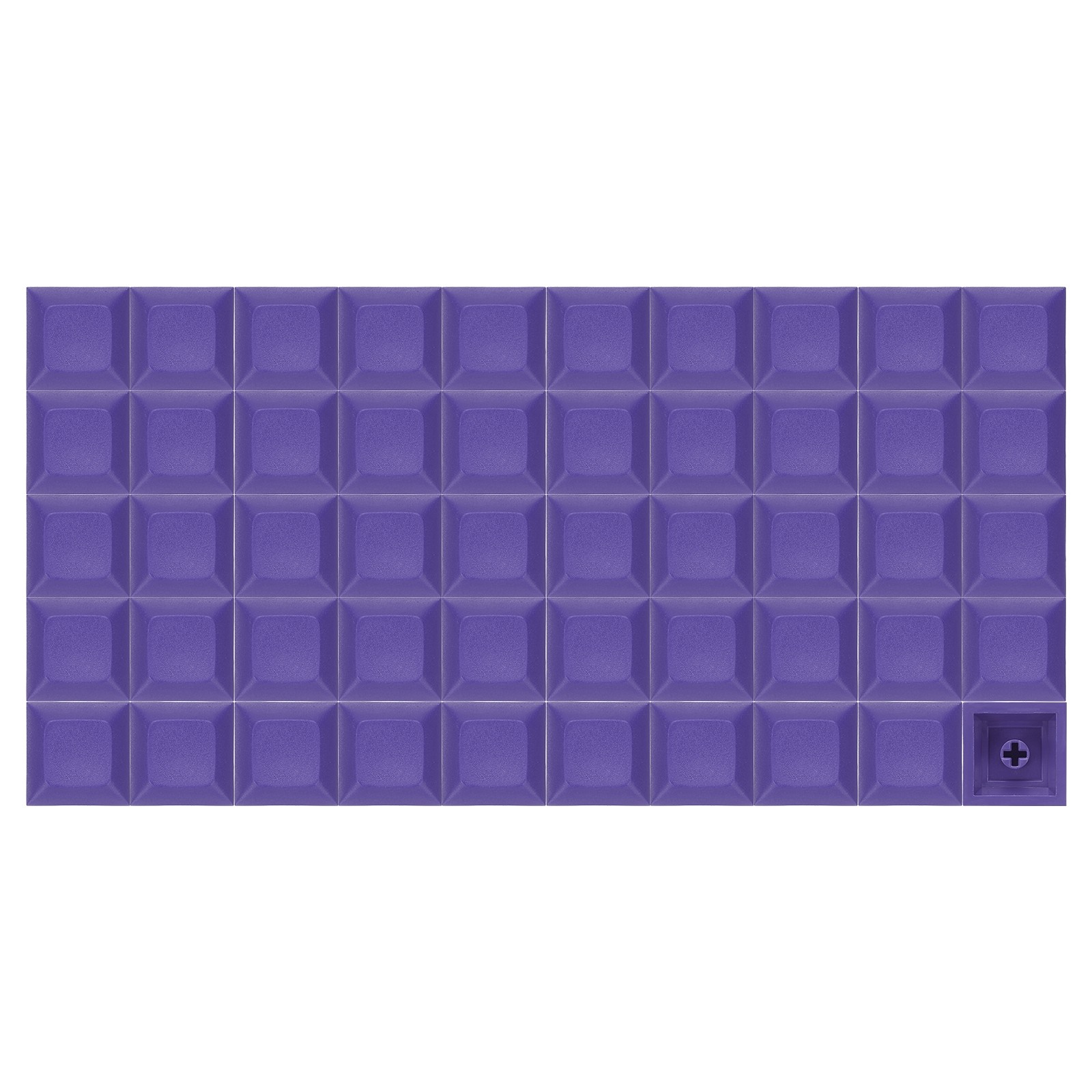50 Pcs PBT Keycap Set DSA Mechanical Numeric Keypads for Keyboard, Dark Purple