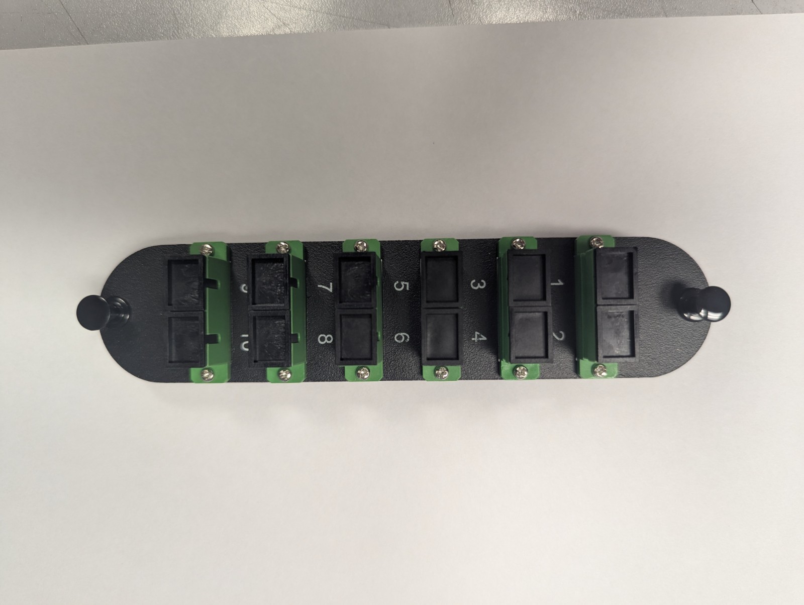 Compatable to Corning CCH-CP12-6C, 12 Fiber Panel, sc/apc Duplex Loaded,SM OS2, 