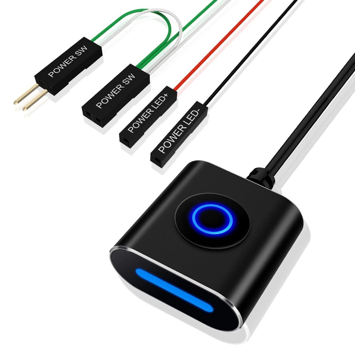 Compact ATX PC Power Button Switch with Gold-Plated Contacts and Extended