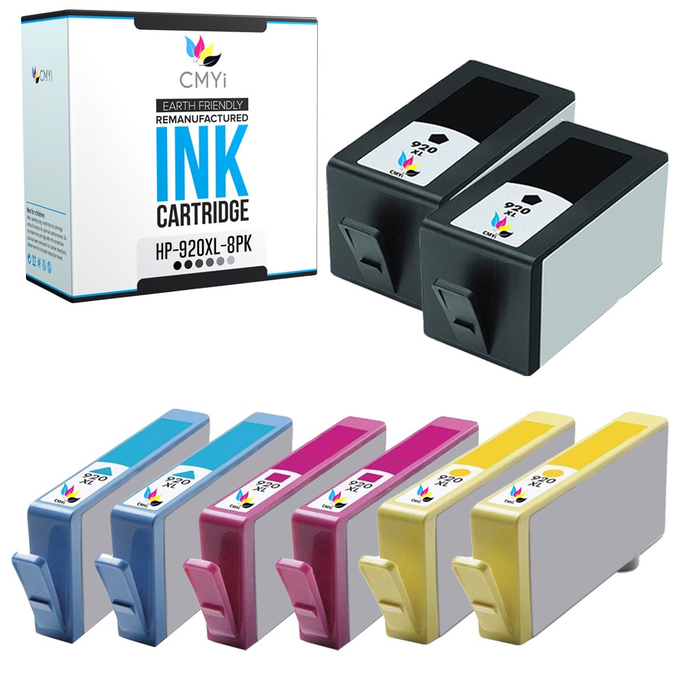 8-Pack CMYi Compatible 920XL Cartridges for HP OfficeJet 6000 6500 7000 7500A