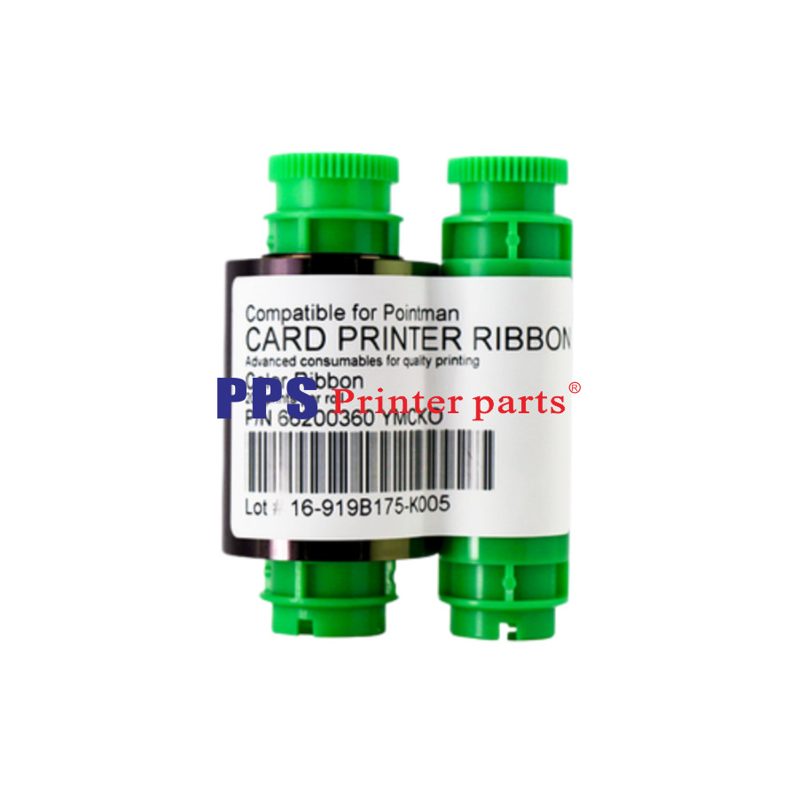 66200360 YMCKO-200 Printer Ribbon For Pointman TP-9000 TP-9200 TP-9100 Prints