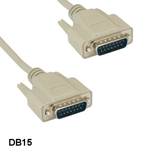 6ft DB15 Male to Male Cable 28AWG for Mac MultiSync Monitor Joystick Controller