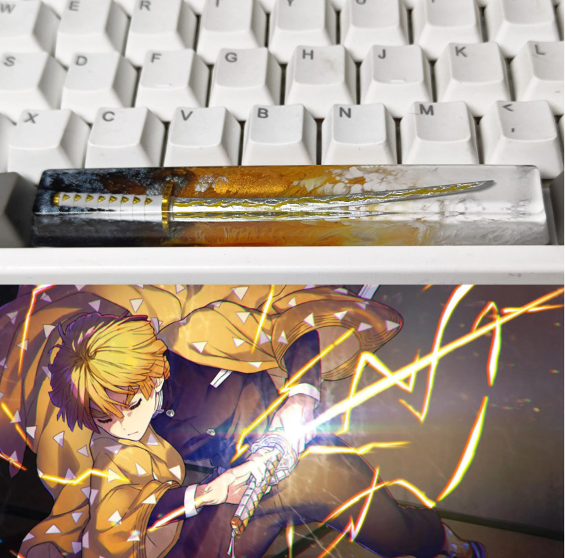 Demon Slayer Resin Keycap DIY 1*6.25u Spacebar OEM Profile For Cherry MX 