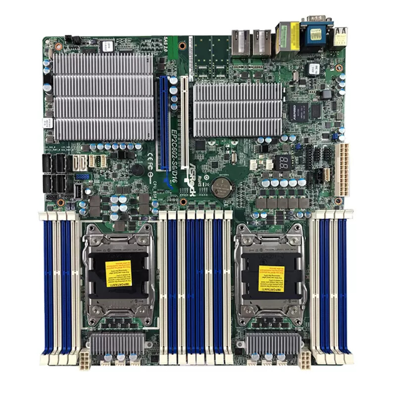 ASRock Rack EP2C602-S6/D16 Server Workstation Mainboard Dual CPU LGA2011 E5..