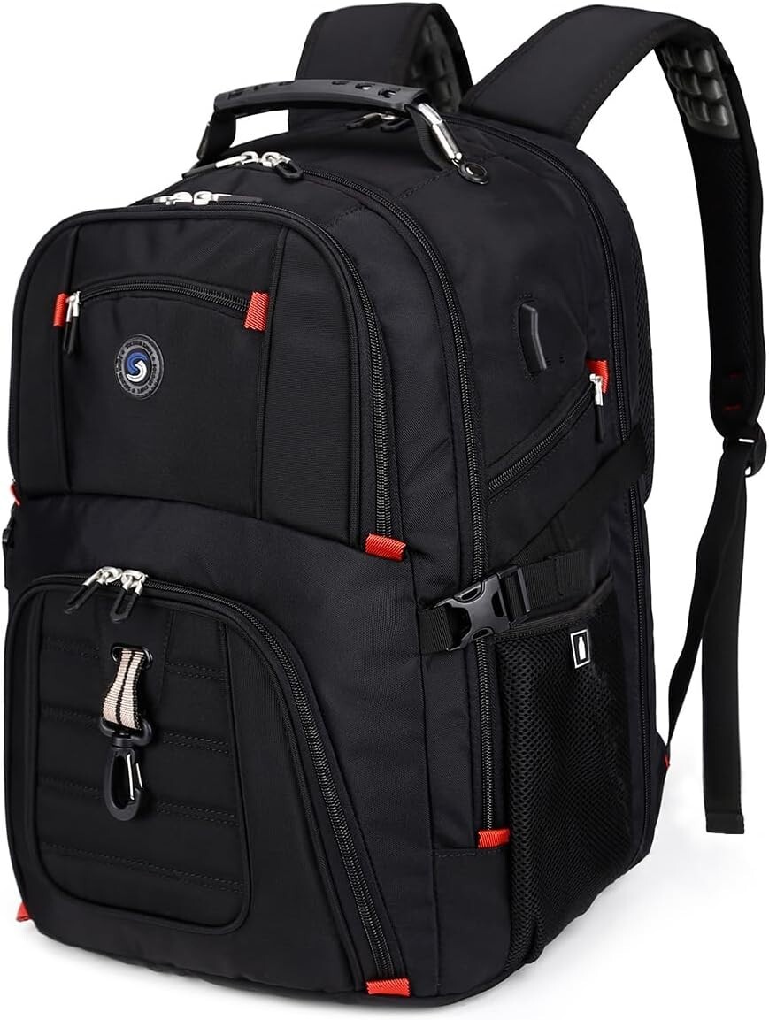 50L Extra Large Laptop Backpack with USB Port - Fits 17" Computer, Airline Appro
