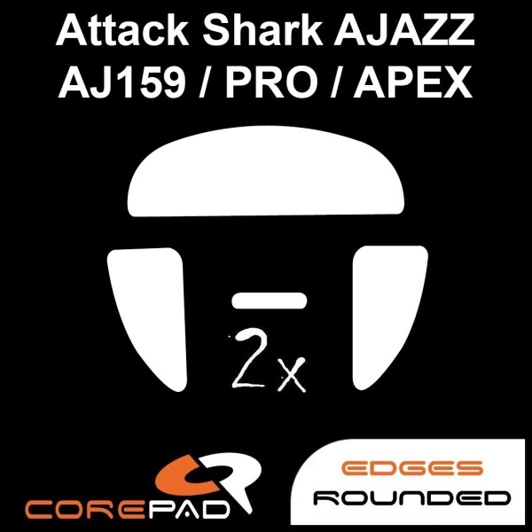 Corepad Skatez Attack Shark x Ajazz AJ159 APEX Replacement Mouse Feet PTFE