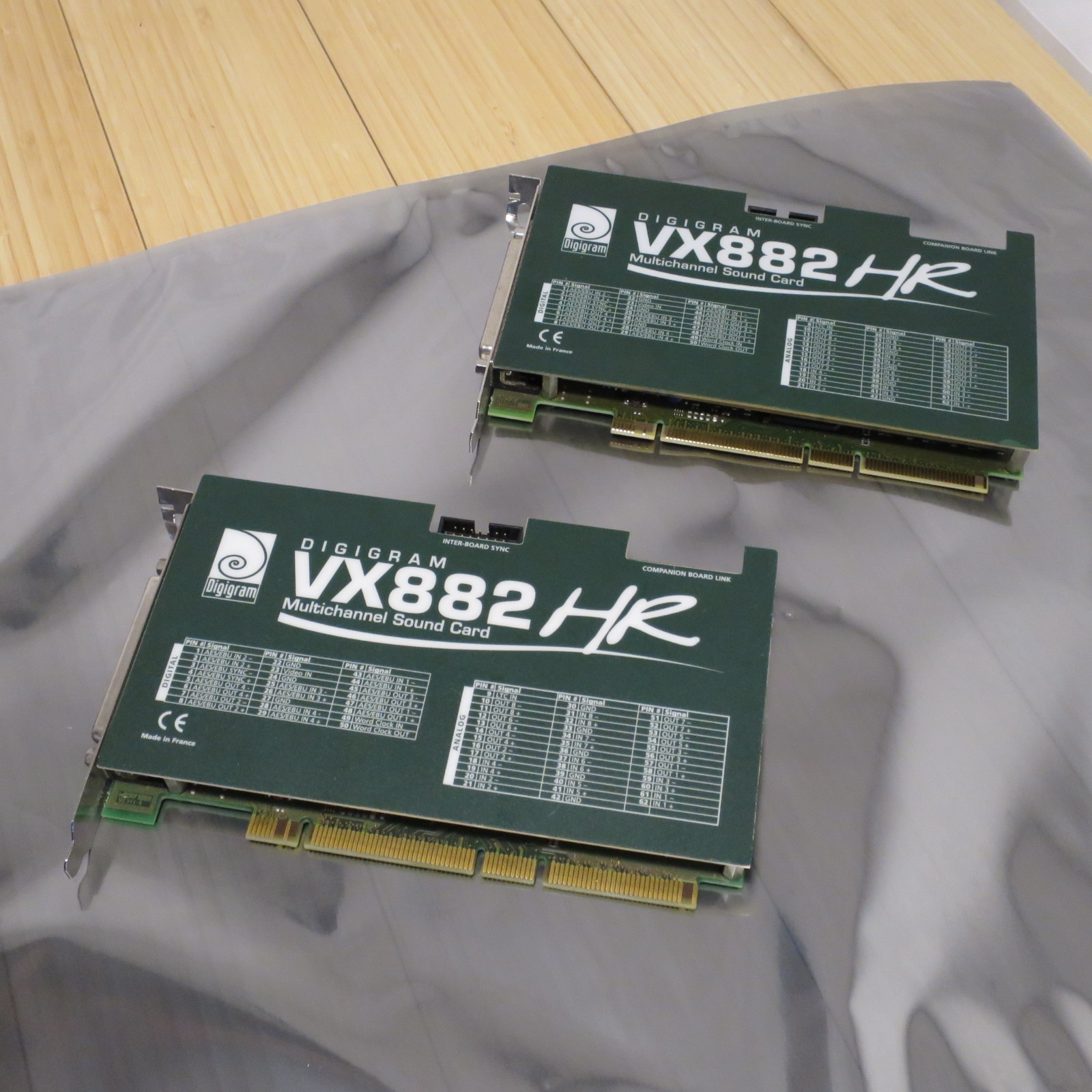 Lot of 2 - Digigram VX882 HR Multichannel Sound Cards - Untested