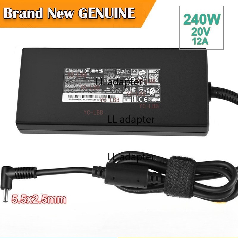 Genuine 240W AC Adapter Charger For Gigabyte Aorus 17 BSF BSG BSF-73US654SH 2024
