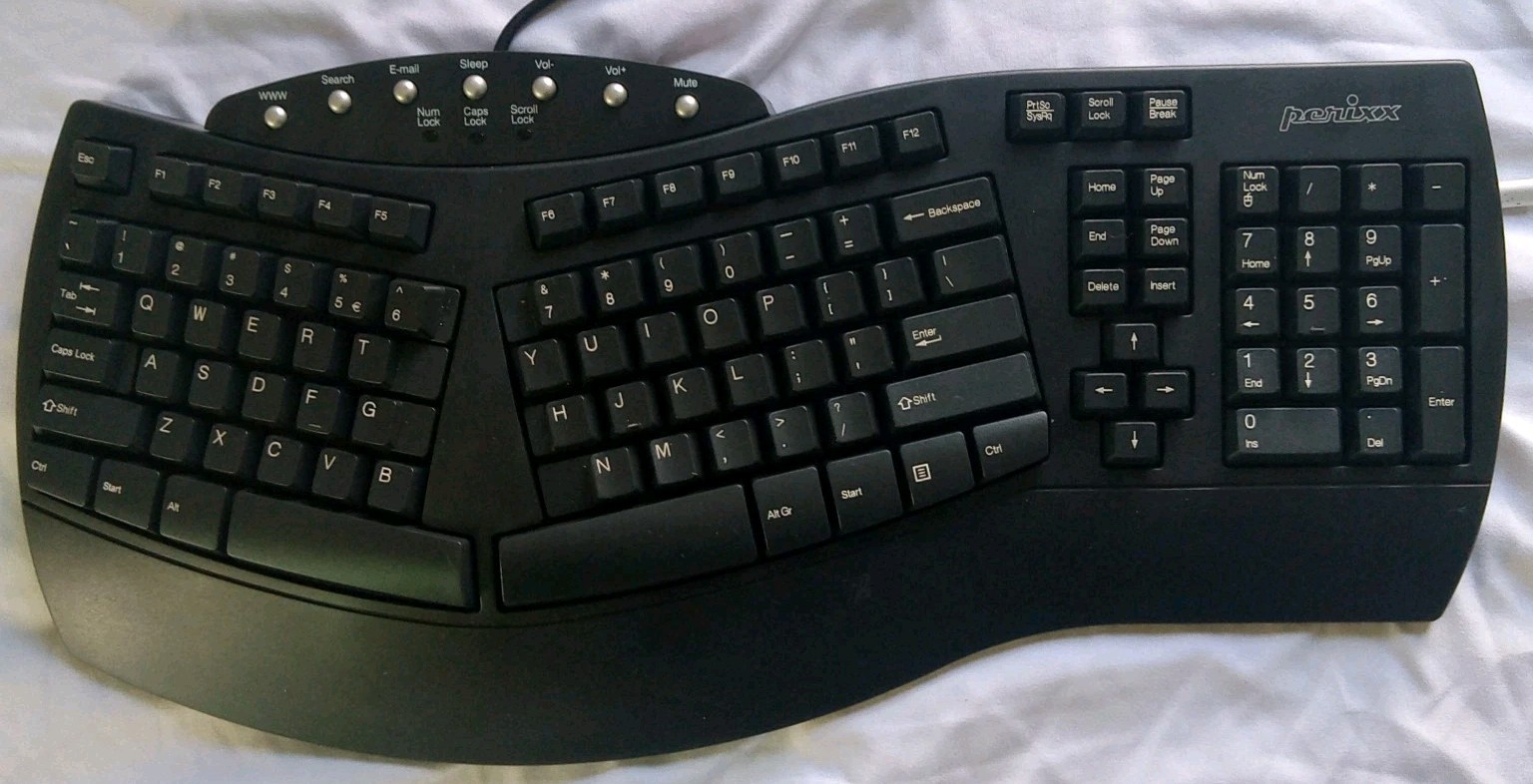 Perixx Black Keyboard Model Number PERIBOARD-512. Tested And Works