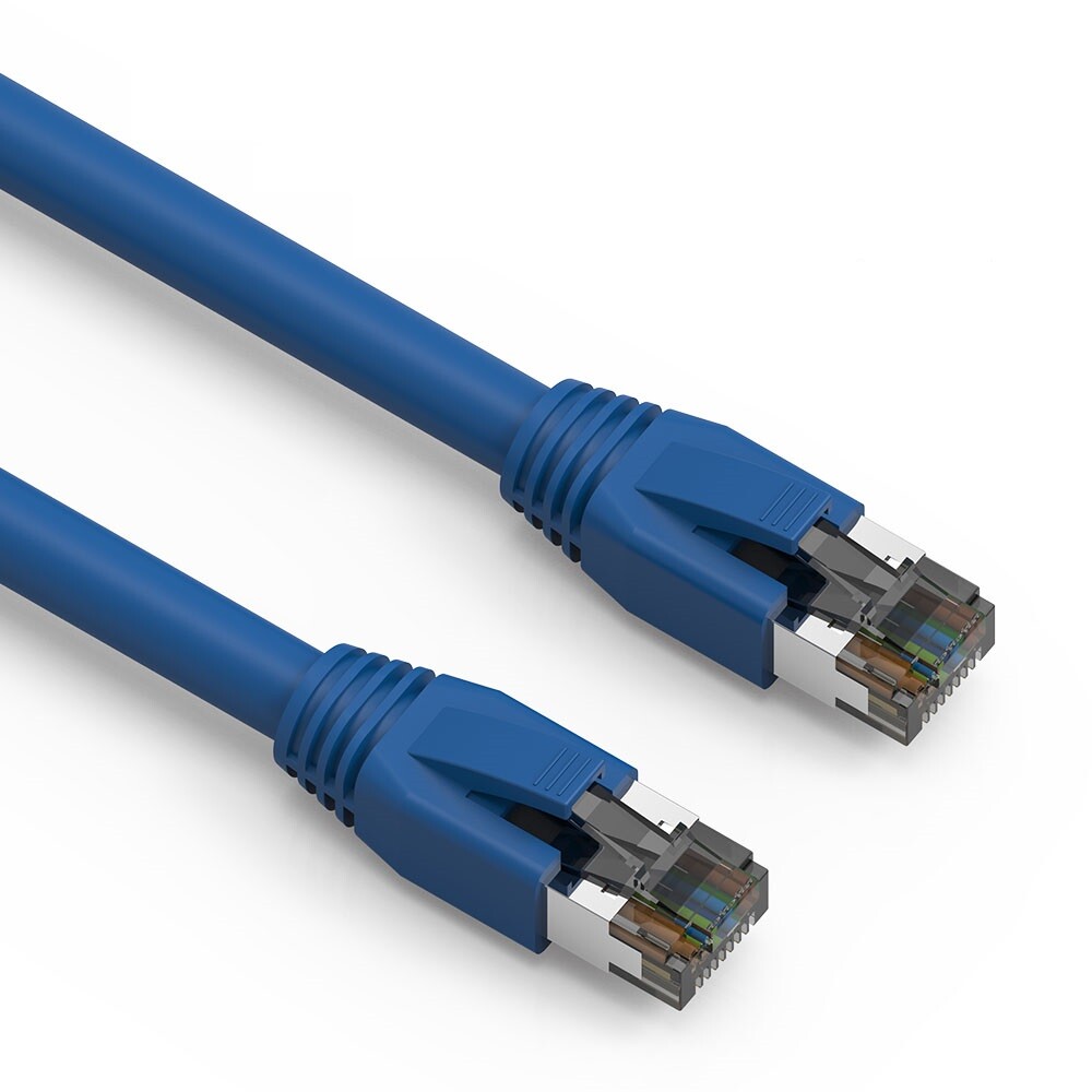 Fuji Labs Cat8 S/FTP Ethernet Network Cable 2GHz 40G (Cat 8, Blue)