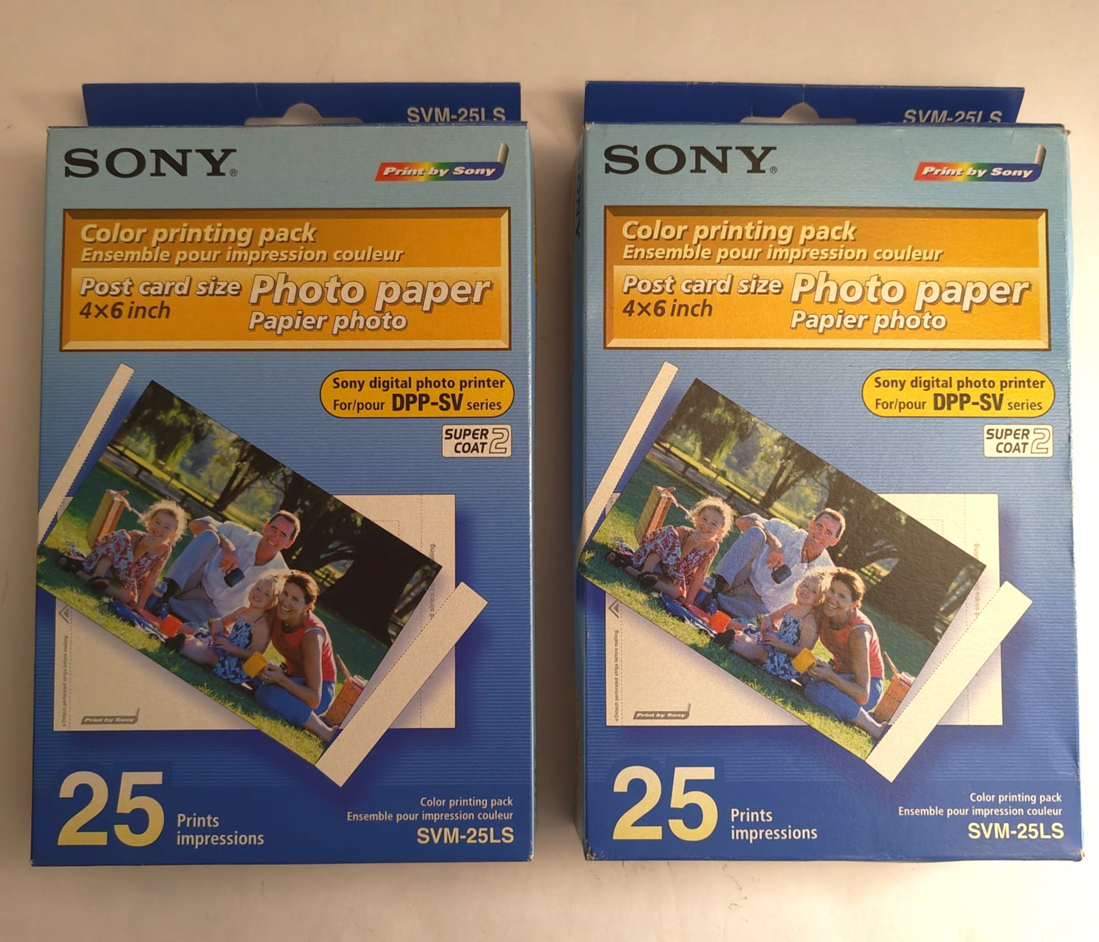 Sony SVM-25LS Color Cartridge and Photo Paper Printing Pack Lot of 2 NEW