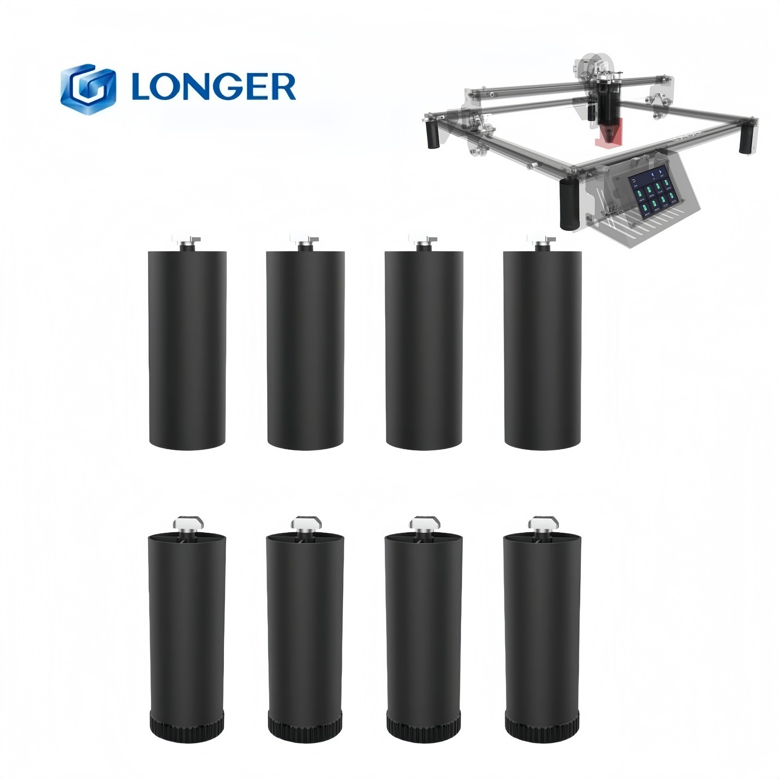 LONGER 8Pcs B1 Laser/RAY5 Laser Engraver Raiser Raised Footpads 50MM&60MM NEW